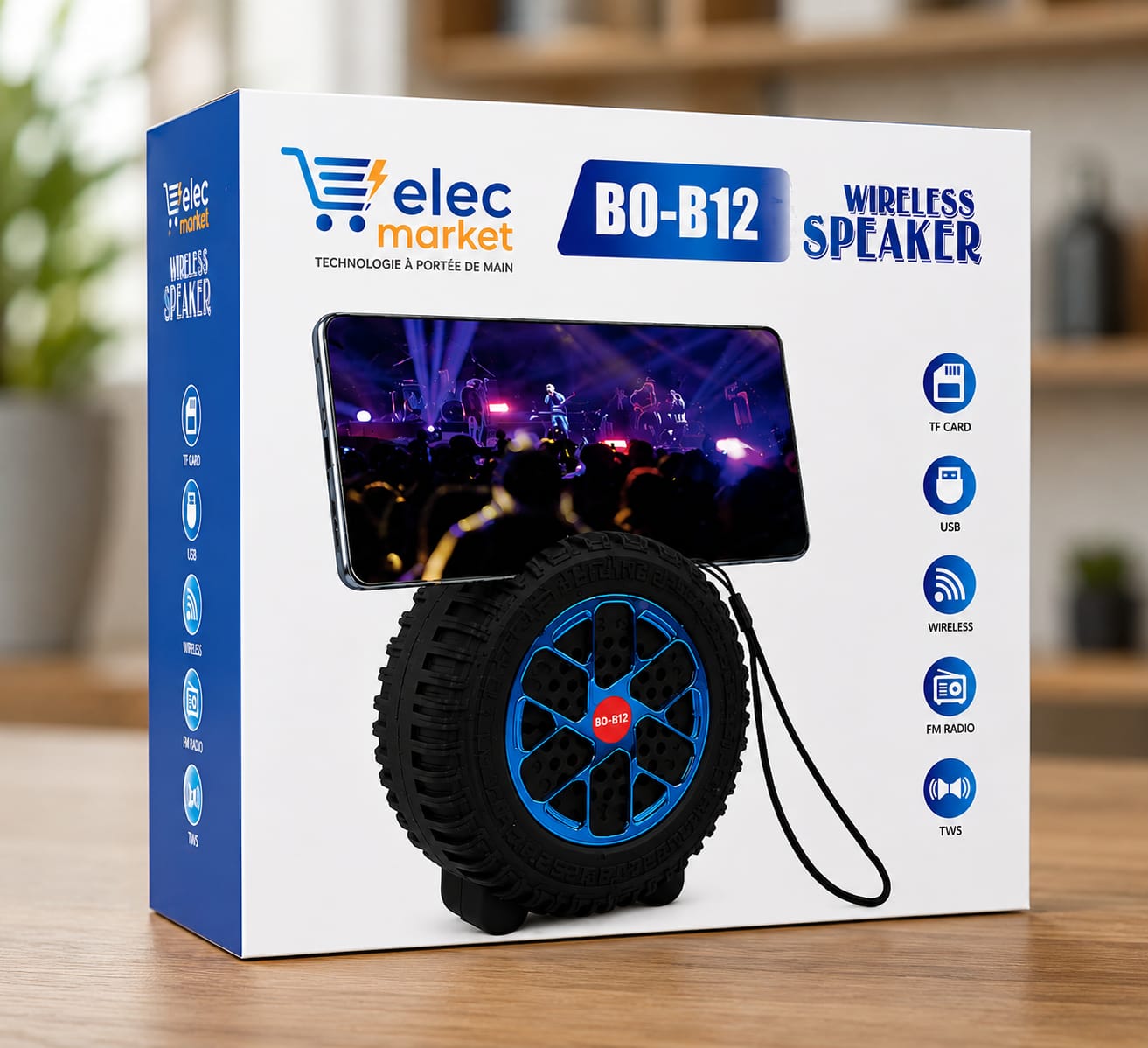 Haut-Parleur Bluetooth Portable BO-B12 – Wireless Speaker